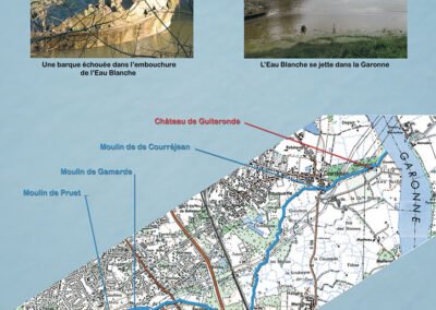 "L'eau Blanche" - Panneau 03 - Carte Villenave d'Ornon et Cadaujac